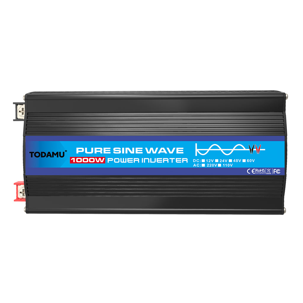 Todamu pure sine wave power inverter with blue label on a white background