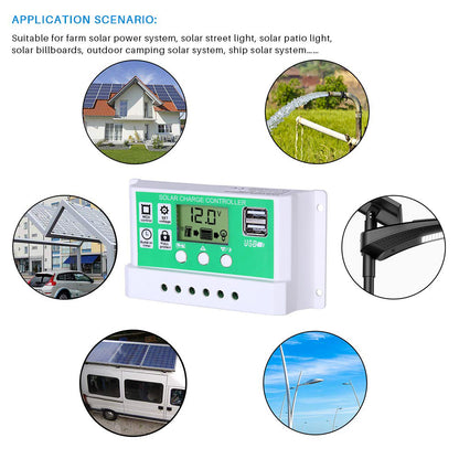 2600W 12V Wechselrichter mit 50W Solarpanel und 50A Laderegler