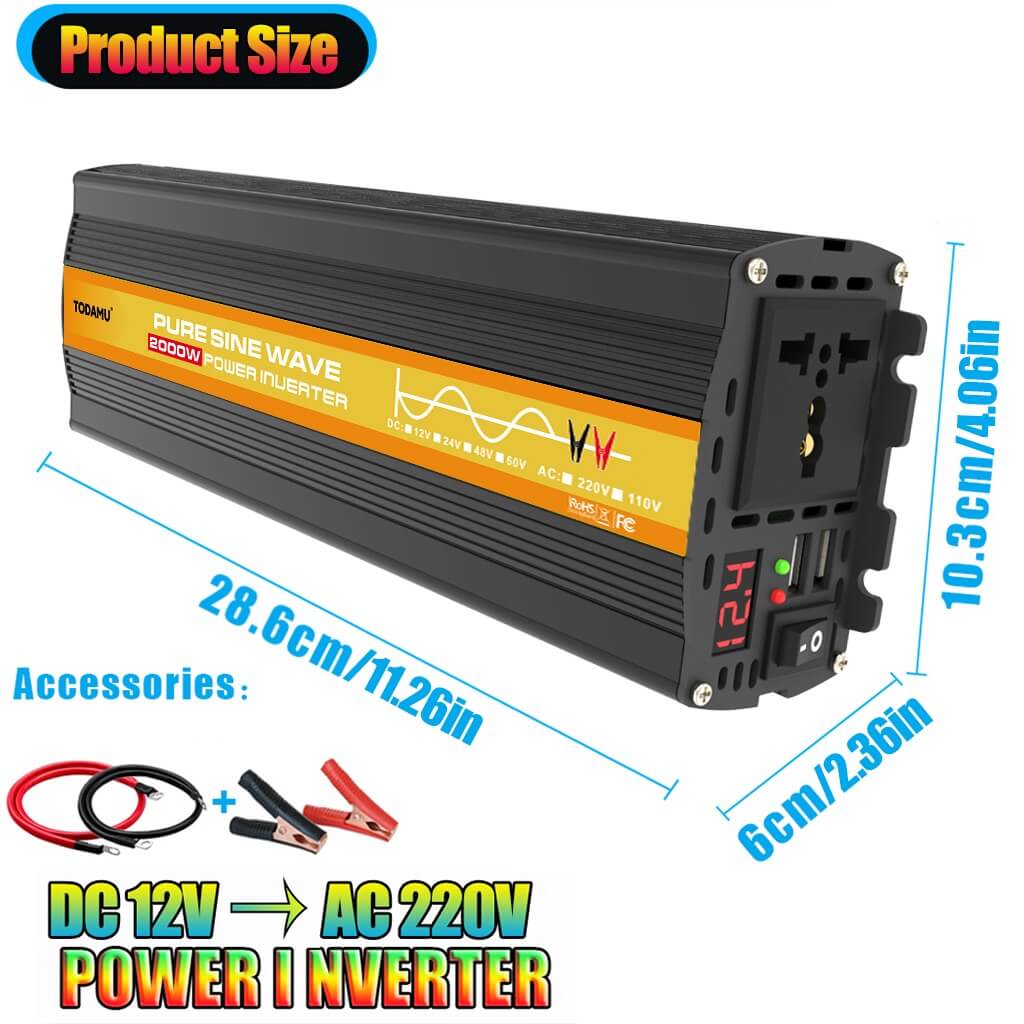 2000W Pure Sine Wave Power Inverter