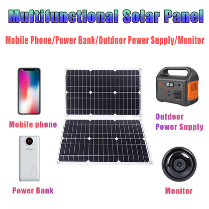 2000W 12V Wechselrichter mit 50W Solarpanel und 50A Laderegler