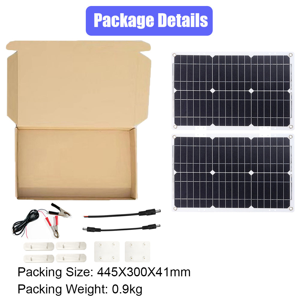 2000W 12V Wechselrichter mit 50W Solarpanel und 50A Laderegler