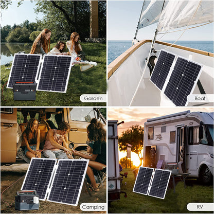 2000W 12V Wechselrichter mit 50W Solarpanel und 50A Laderegler