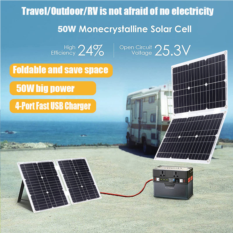 12V auf 220V/110V 3000W Reiner Sinus Wechselrichter mit Solarpanel und 50A Solarregler