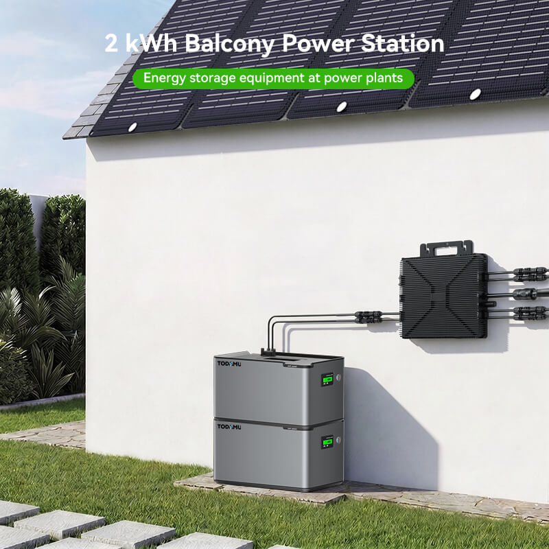 800W Balcony Solar Storage Kit with Battery, Solar Hub and Flexible Panels