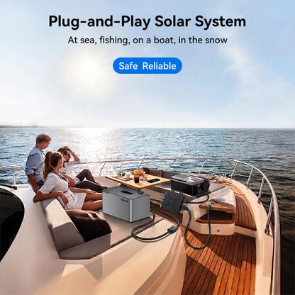 800W Balcony Solar Storage Kit with Battery, Solar Hub and Flexible Panels