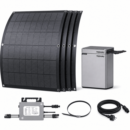 Complete balcony solar storage setup with 2–6kWh LiFePO4 battery