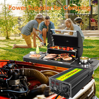 12V auf 220V/110V 3000W Reiner Sinus Wechselrichter mit Solarpanel und 50A Solarregler