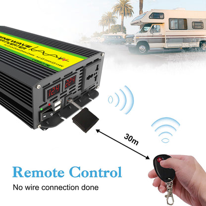 12V auf 220V/110V 3000W Reiner Sinus Wechselrichter mit Solarpanel und 50A Solarregler