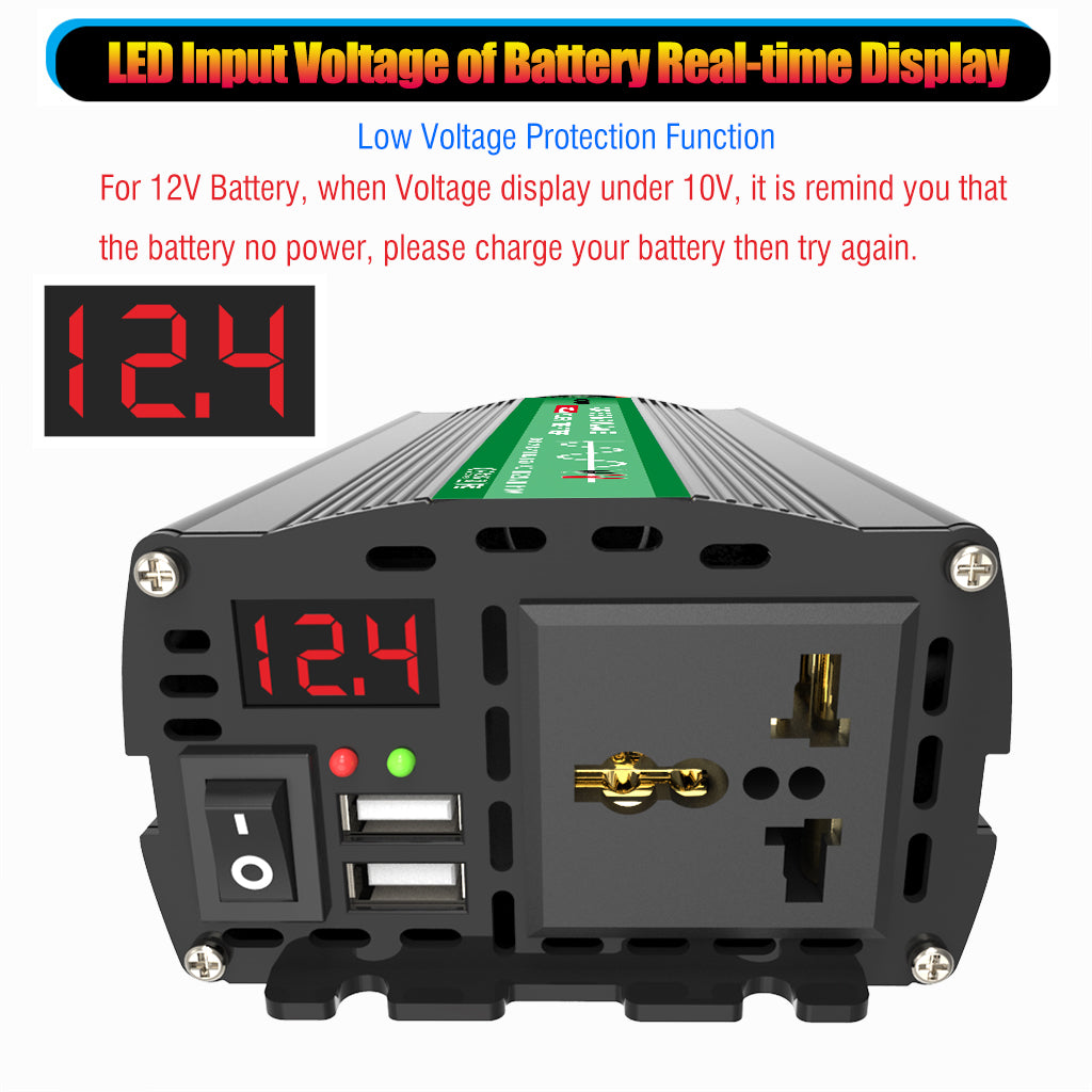 1600W 12V to 110V/220V Pure Sine inverter With Solar Panel and 50A 12V/24V Solar Controller