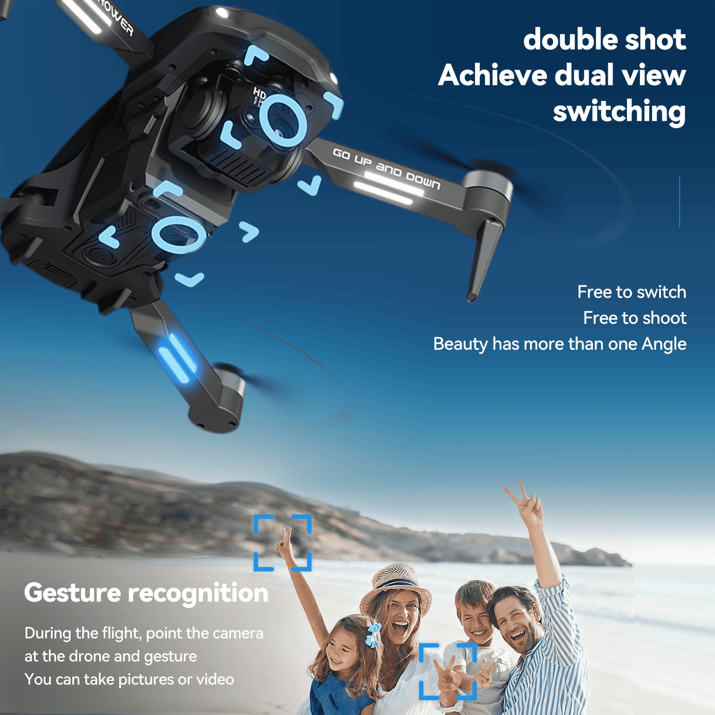 TODAMU H16 Prowler Beginner 4K Camera Drone with Obstacle Avoidance & Smart Flight Modes