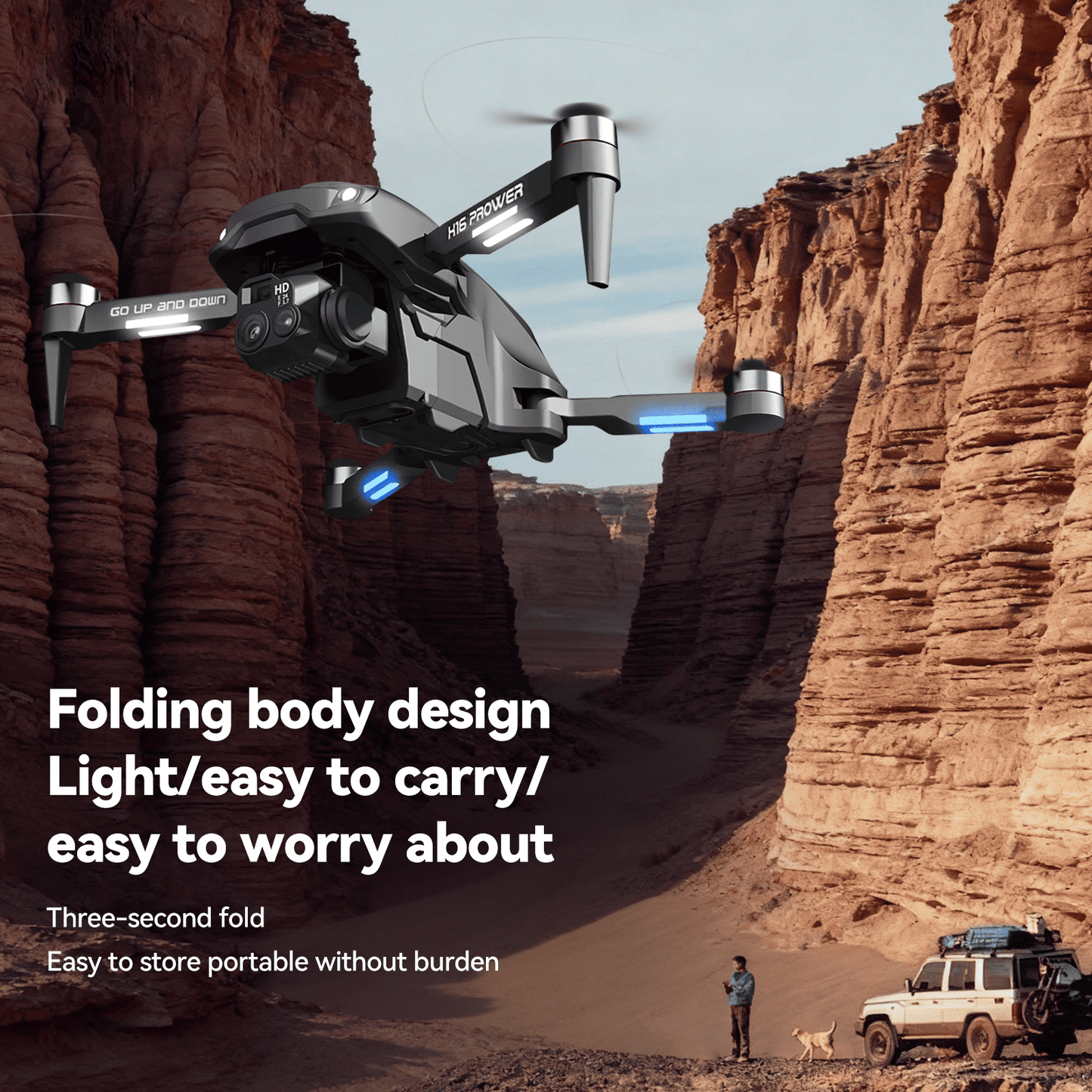 TODAMU H16 Prowler Beginner 4K Camera Drone with Obstacle Avoidance & Smart Flight Modes